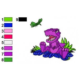 Land Before Time Chomper 03 Embroidery Design